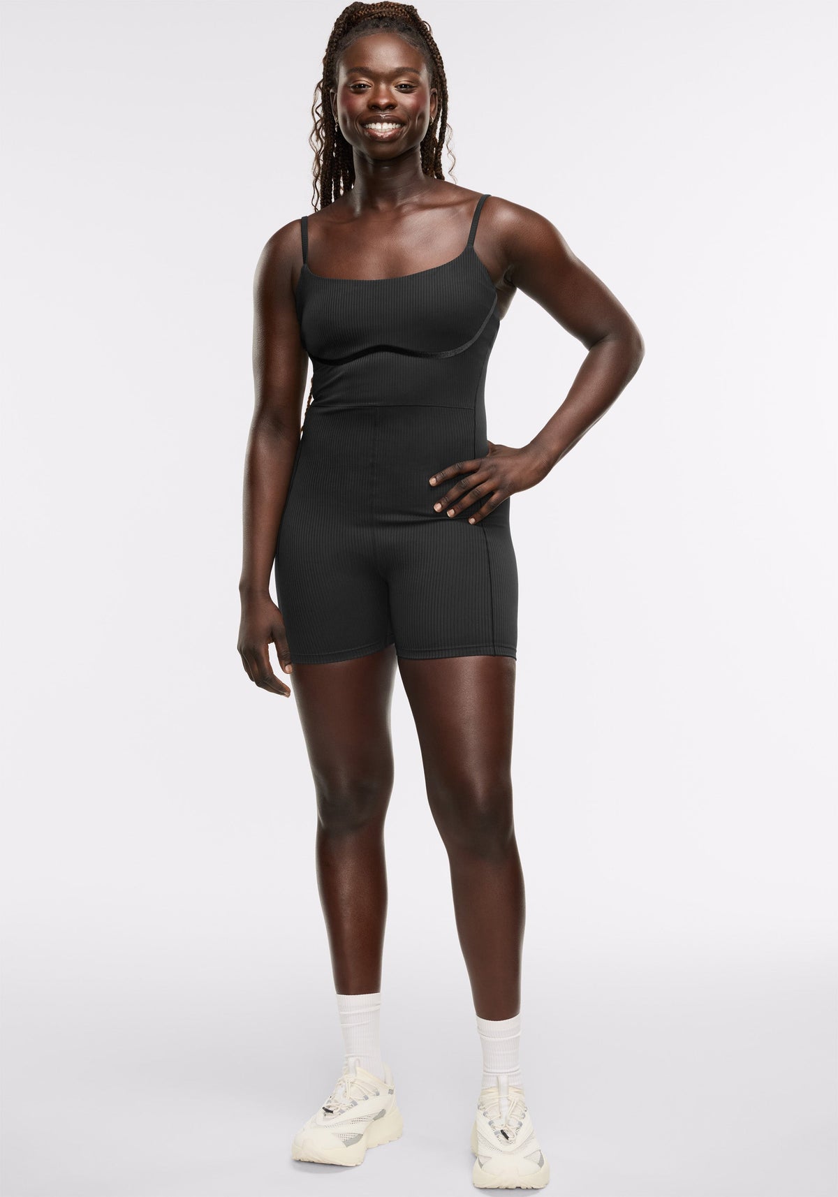 Active Rib V-Neck Bodysuit 5"