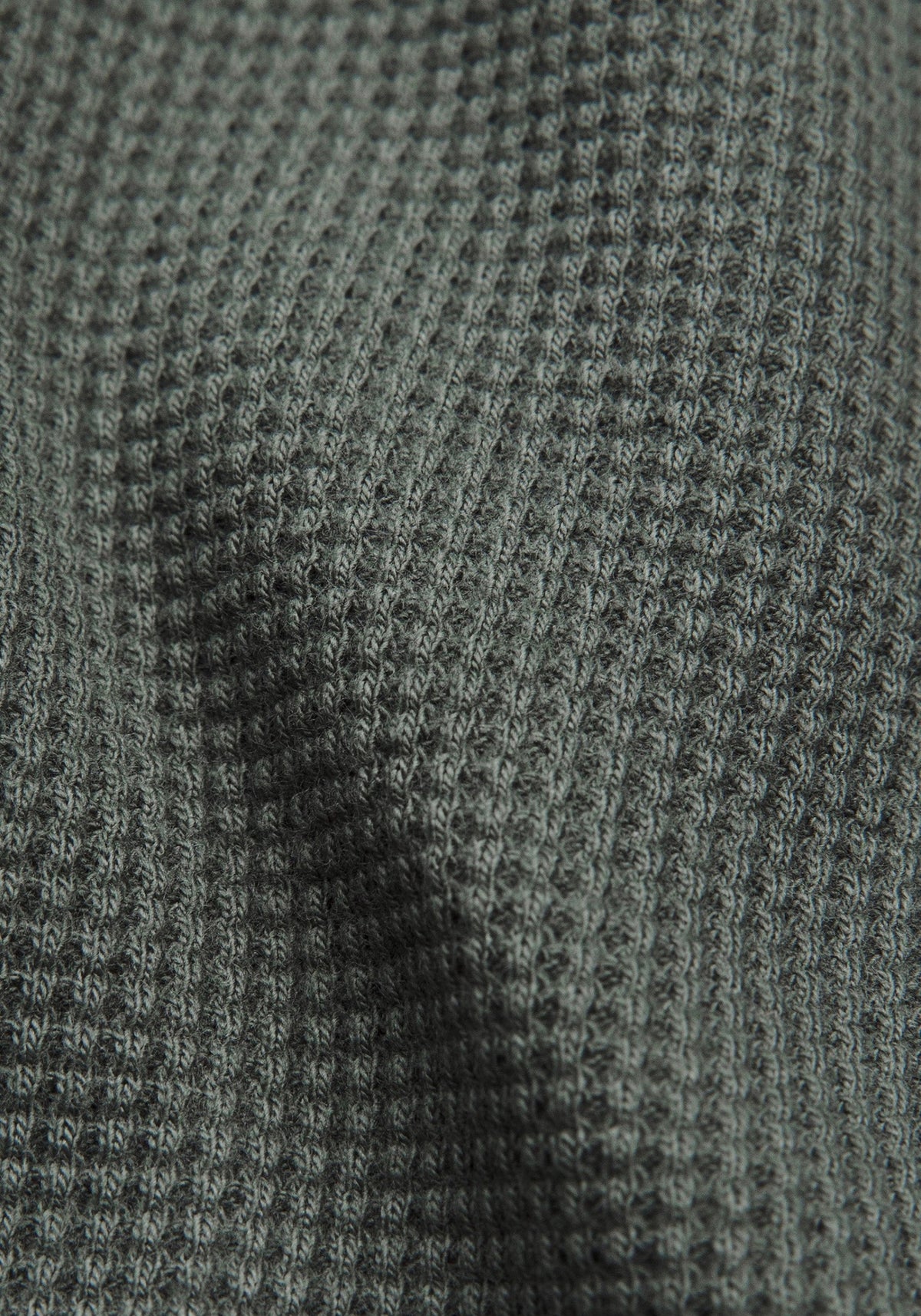 Cotton-Blend Waffle Knit Hoodie