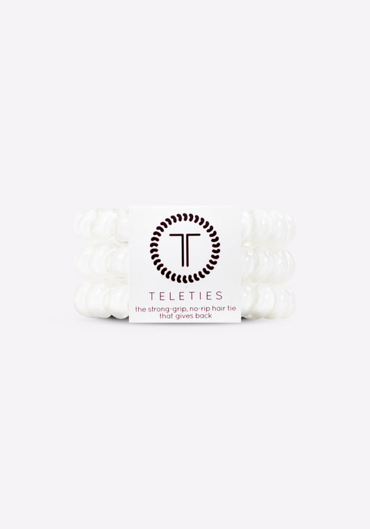Coconut White Large Hair Ties - 3 Pack