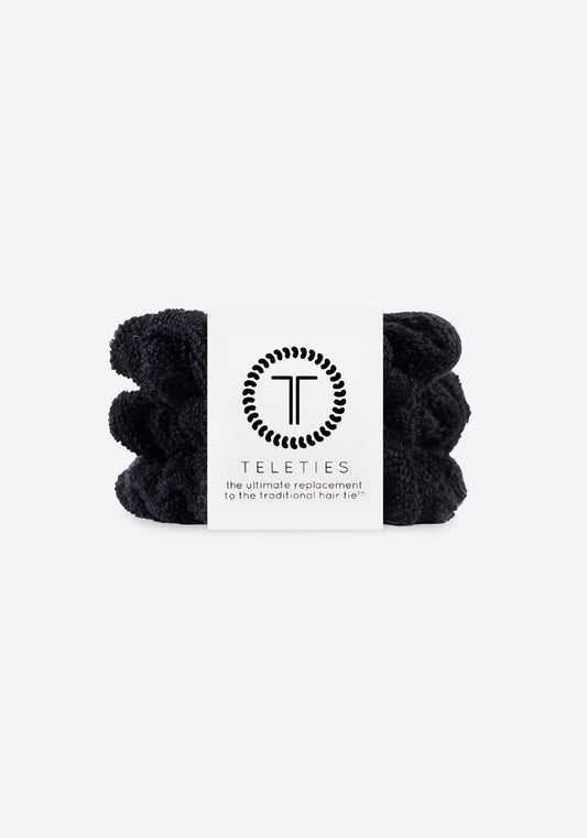 Jet Black Small Towel Scrunchies - 3 Pack