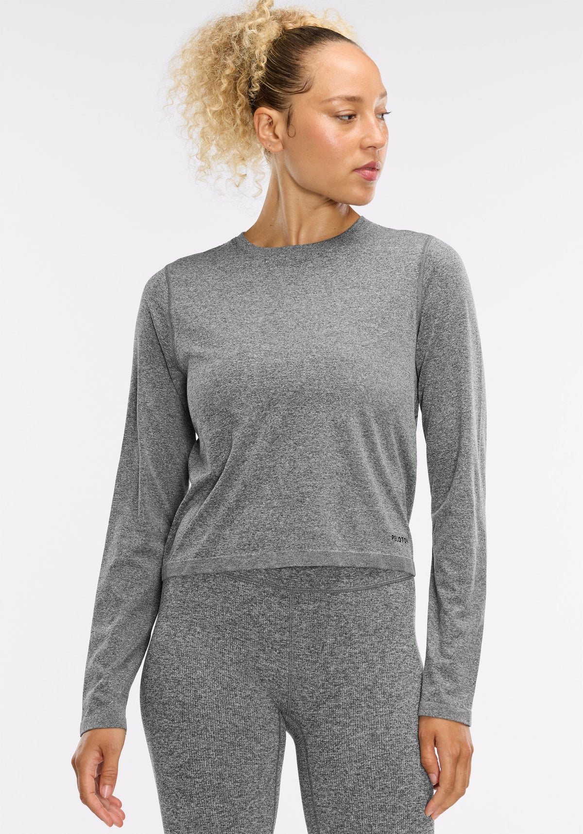 Black Melange Seamless Set